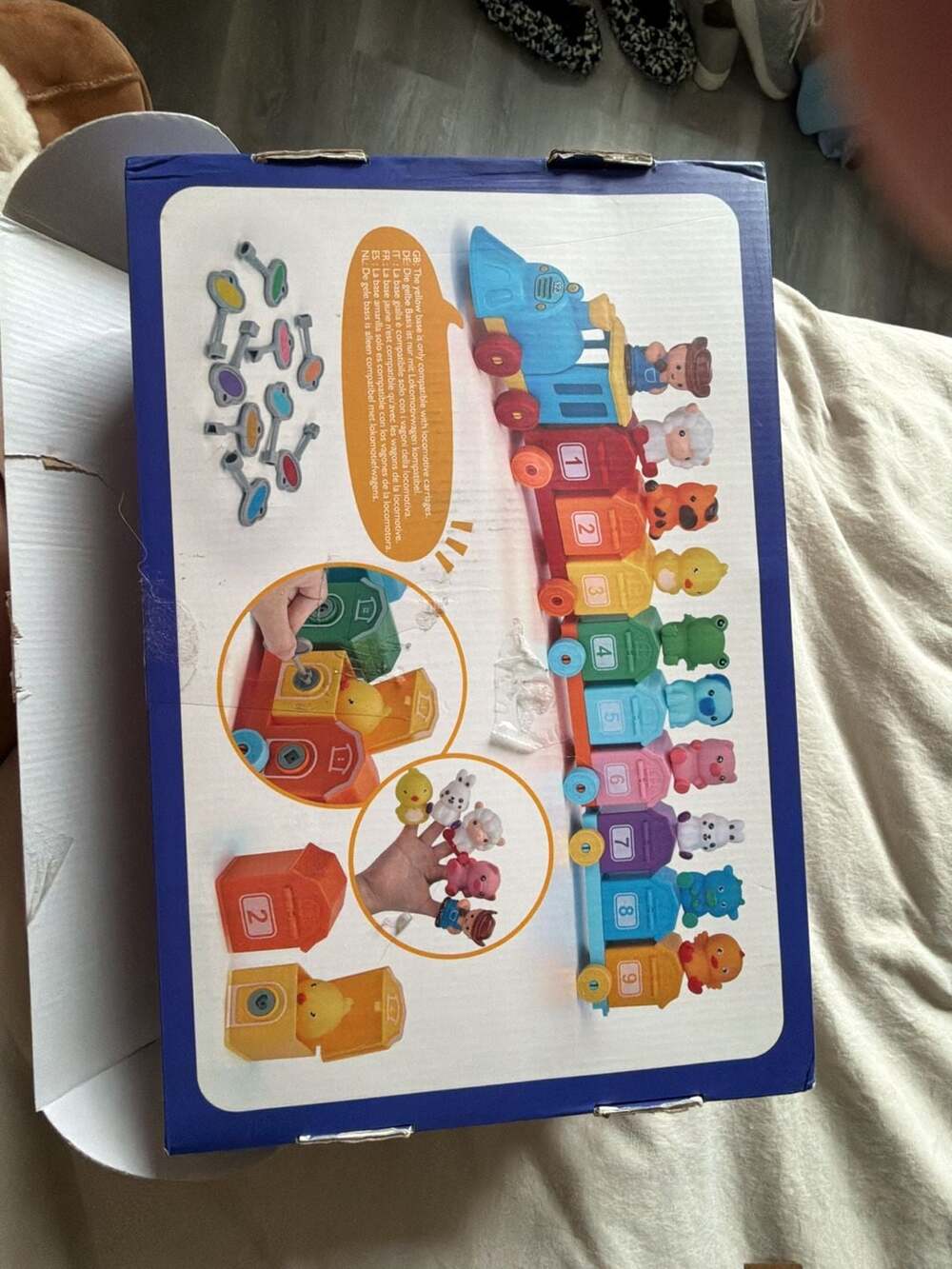 Hahaland Farm Animal Matching Train Educational Toy 18M+